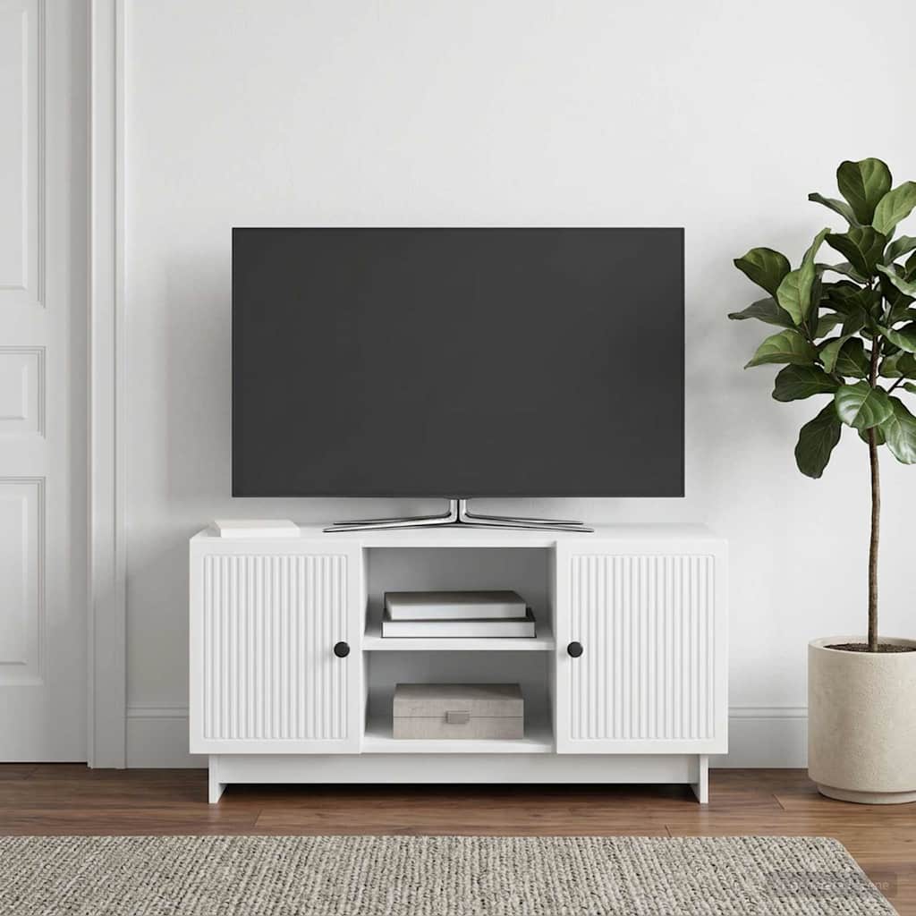 TV-Schränk 102 x 34,5 x 50 cm Weiß Holzwerkstoff