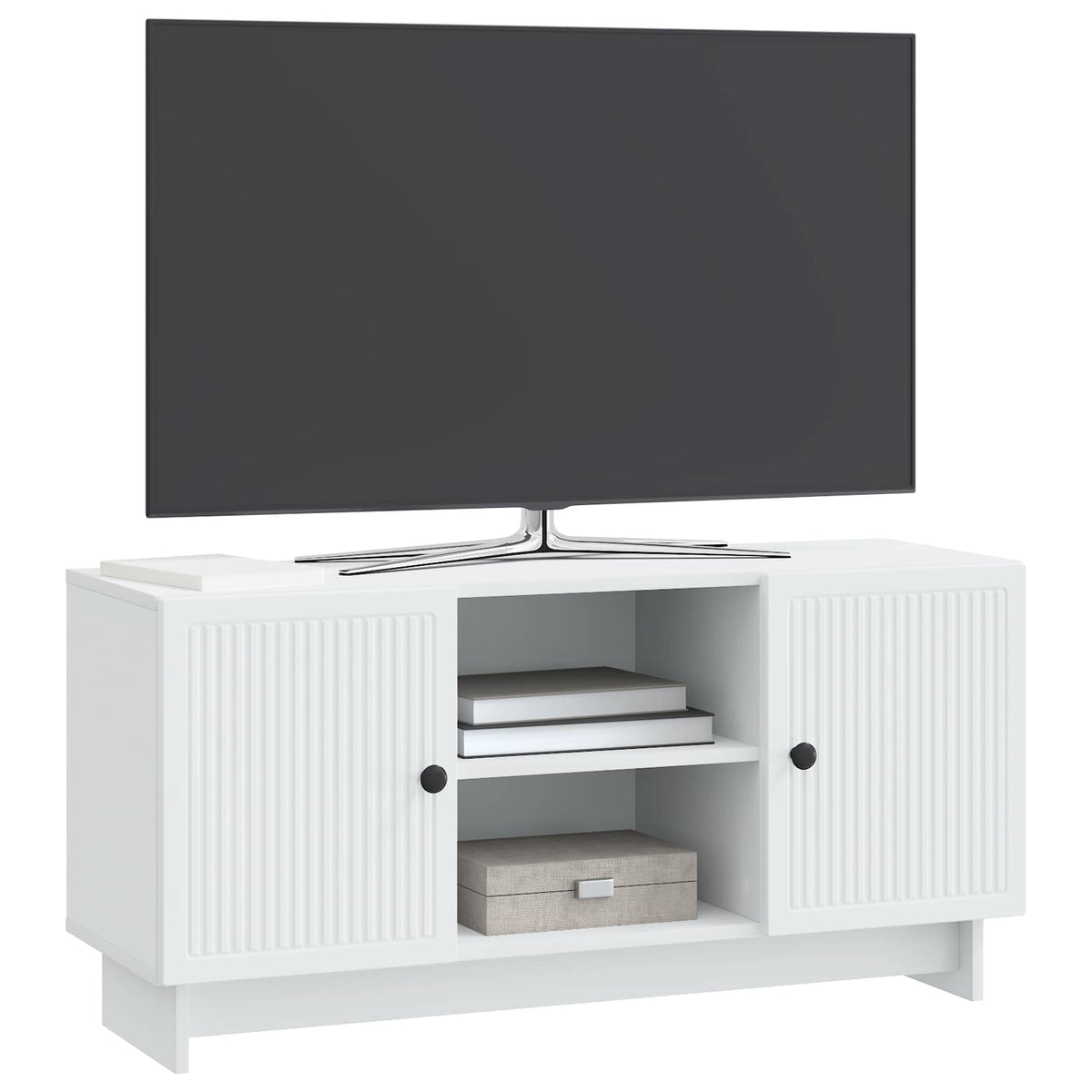 TV-Schränk 102 x 34,5 x 50 cm Weiß Holzwerkstoff