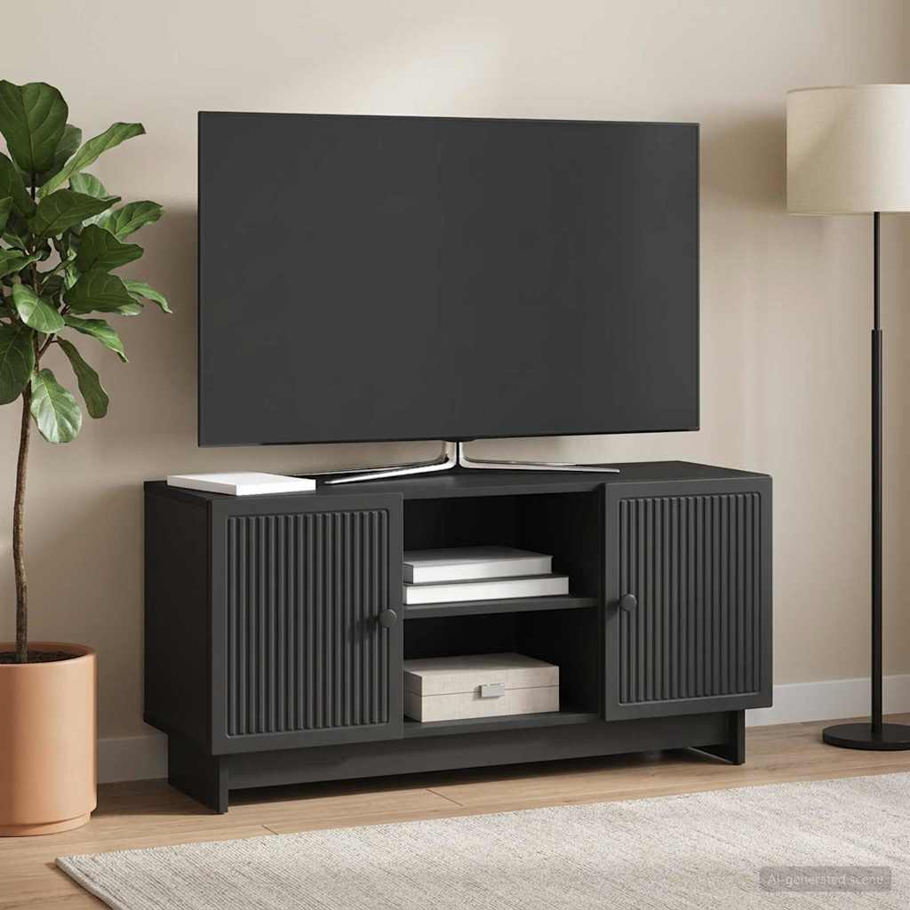 TV-Schränk 102 x 34,5 x 50 cm Schwarz Holzwerkstoff