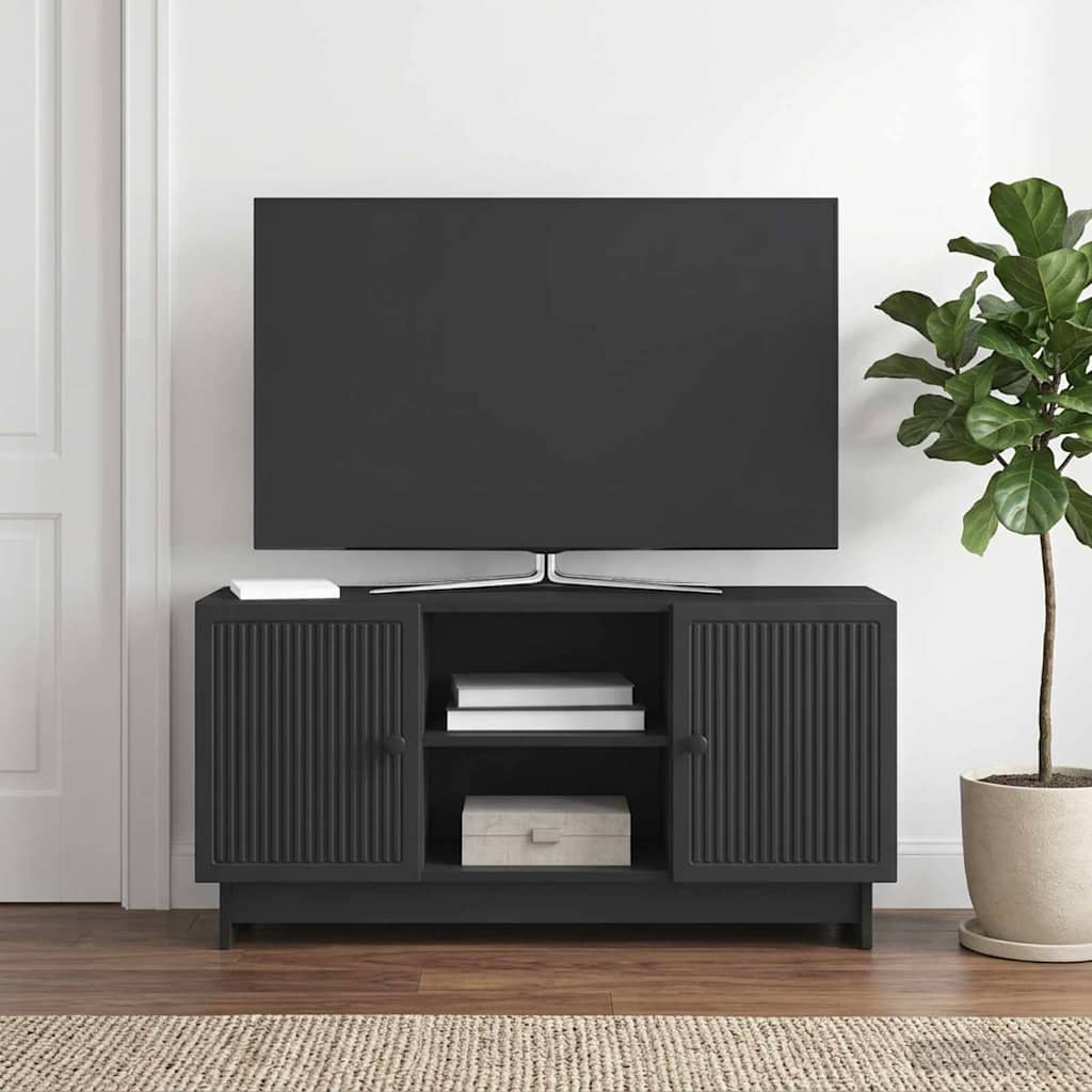 TV-Schränk 102 x 34,5 x 50 cm Schwarz Holzwerkstoff