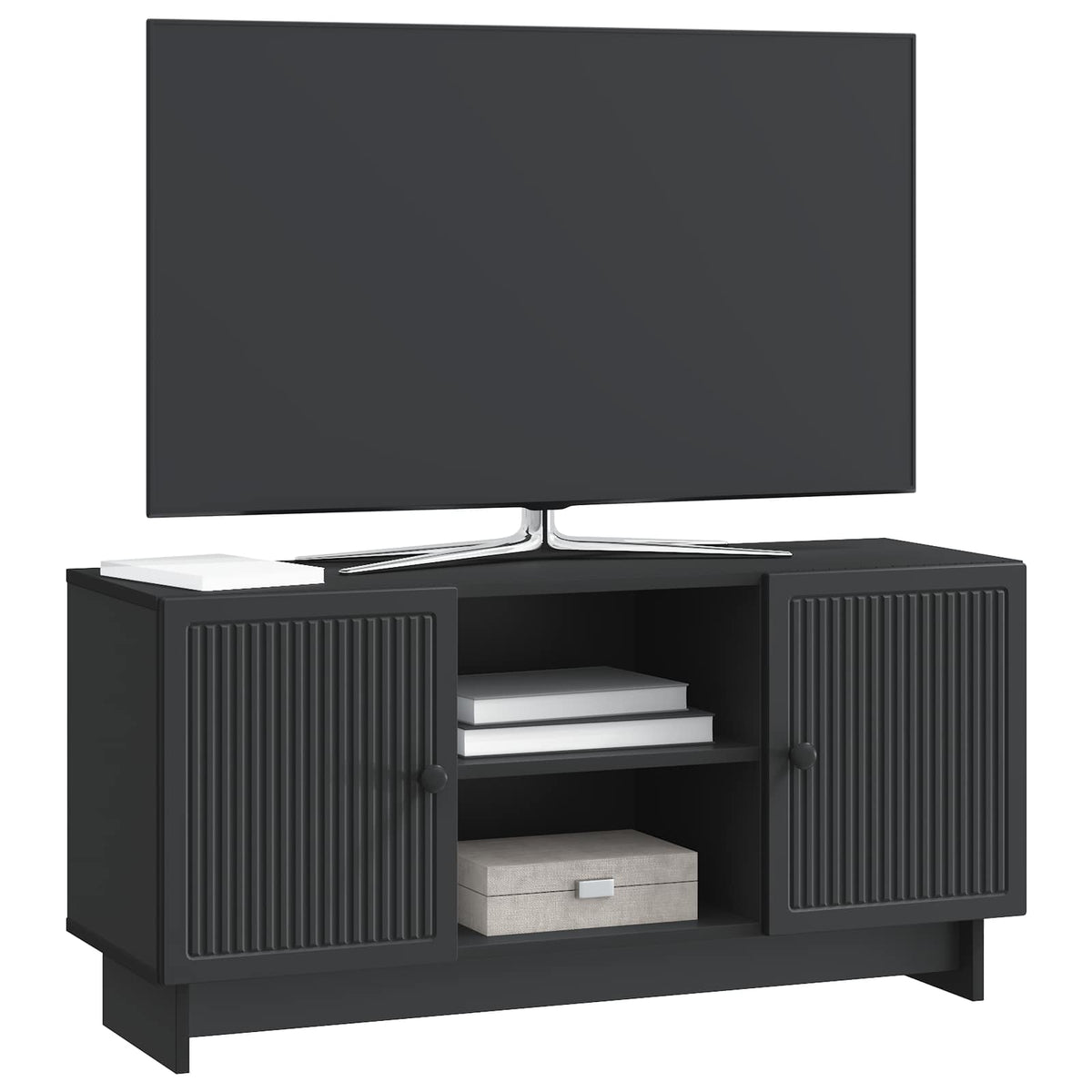 TV-Schränk 102 x 34,5 x 50 cm Schwarz Holzwerkstoff