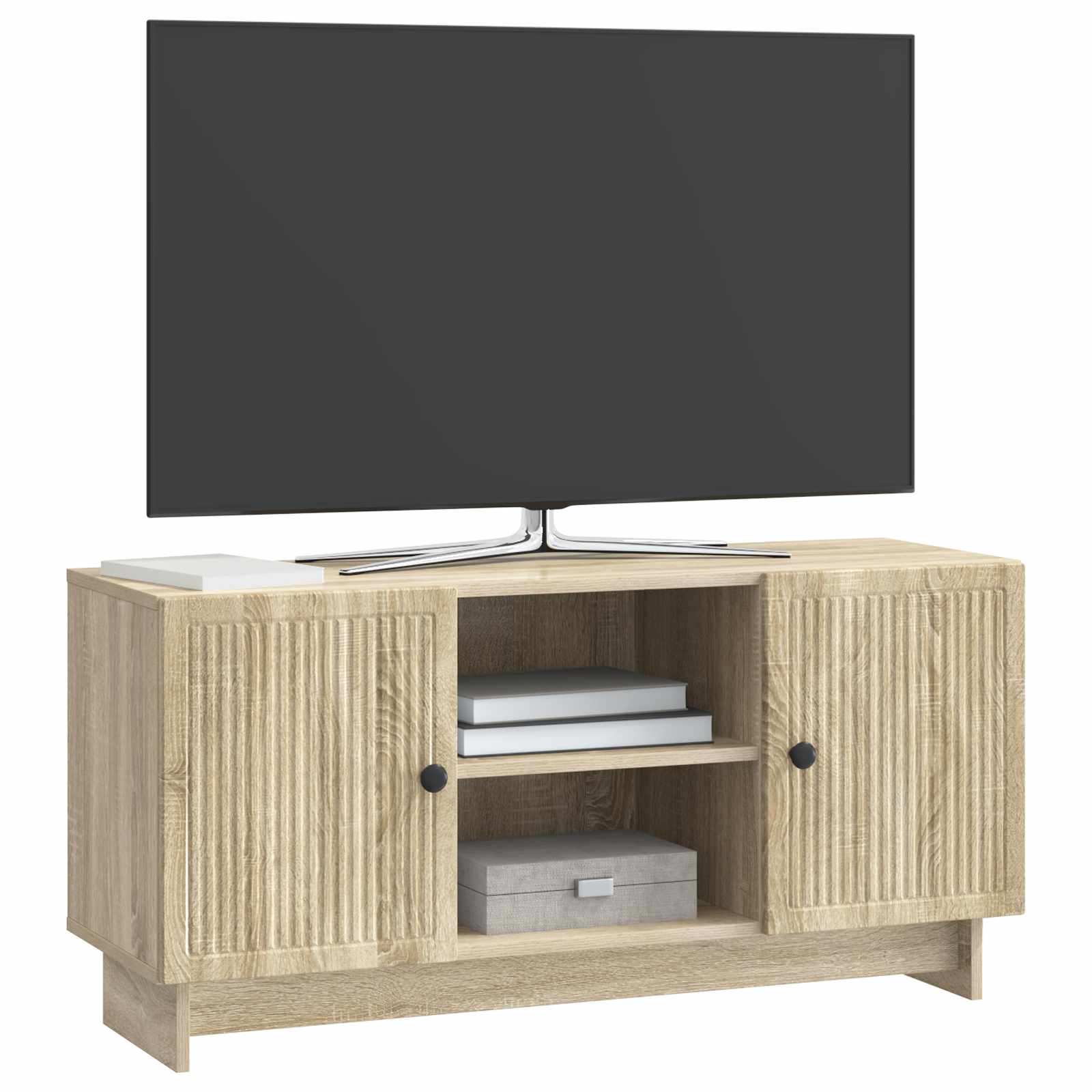 TV-Schränk 102 x 34,5 x 50 cm Sonoma-Eiche Holzwerkstoff