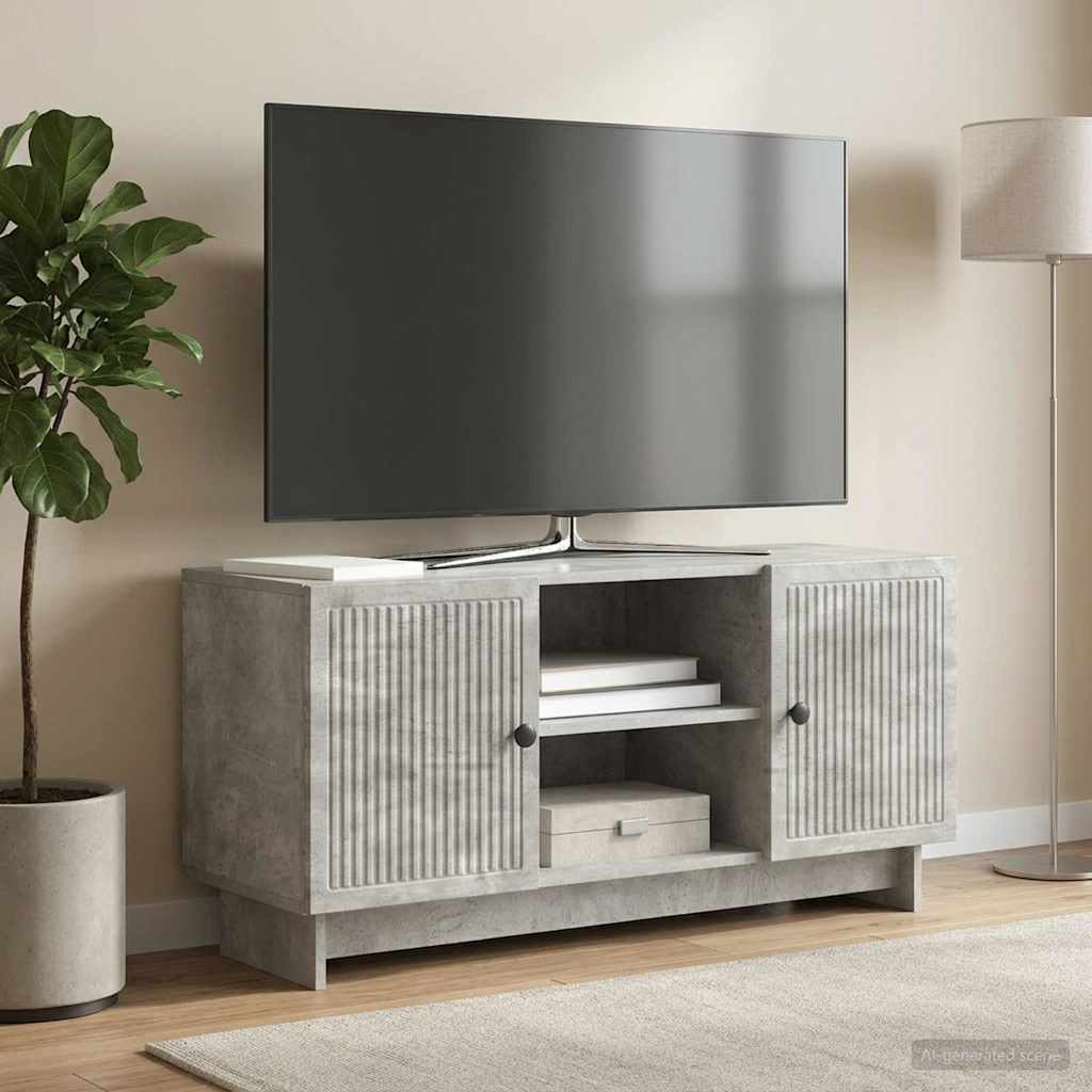TV-Schränk 102 x 34,5 x 50 cm Betongrau Holzwerkstoff