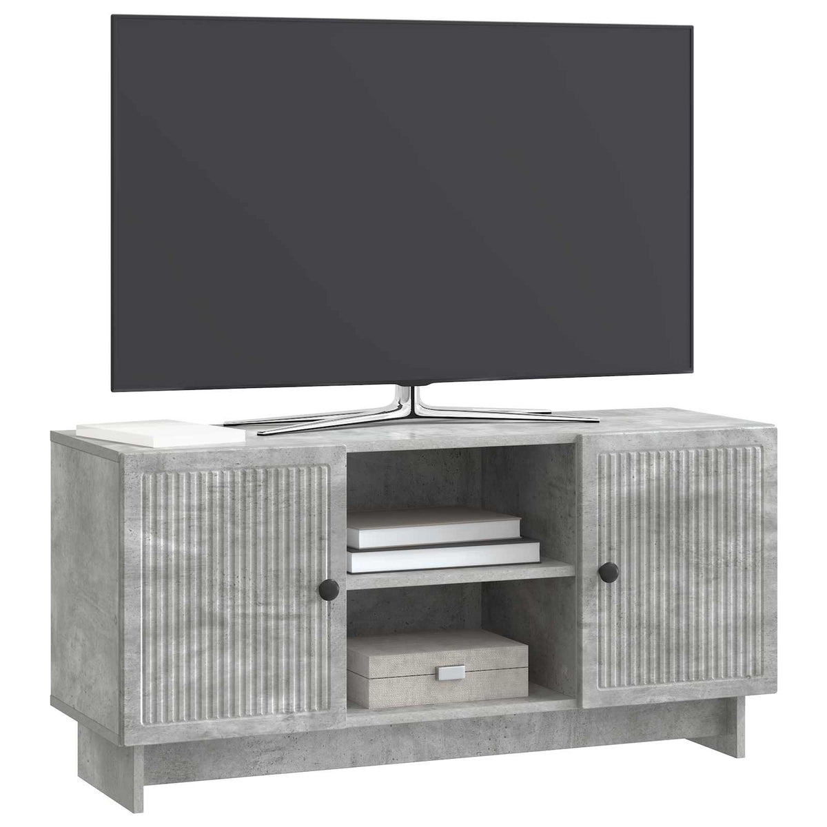 TV-Schränk 102 x 34,5 x 50 cm Betongrau Holzwerkstoff