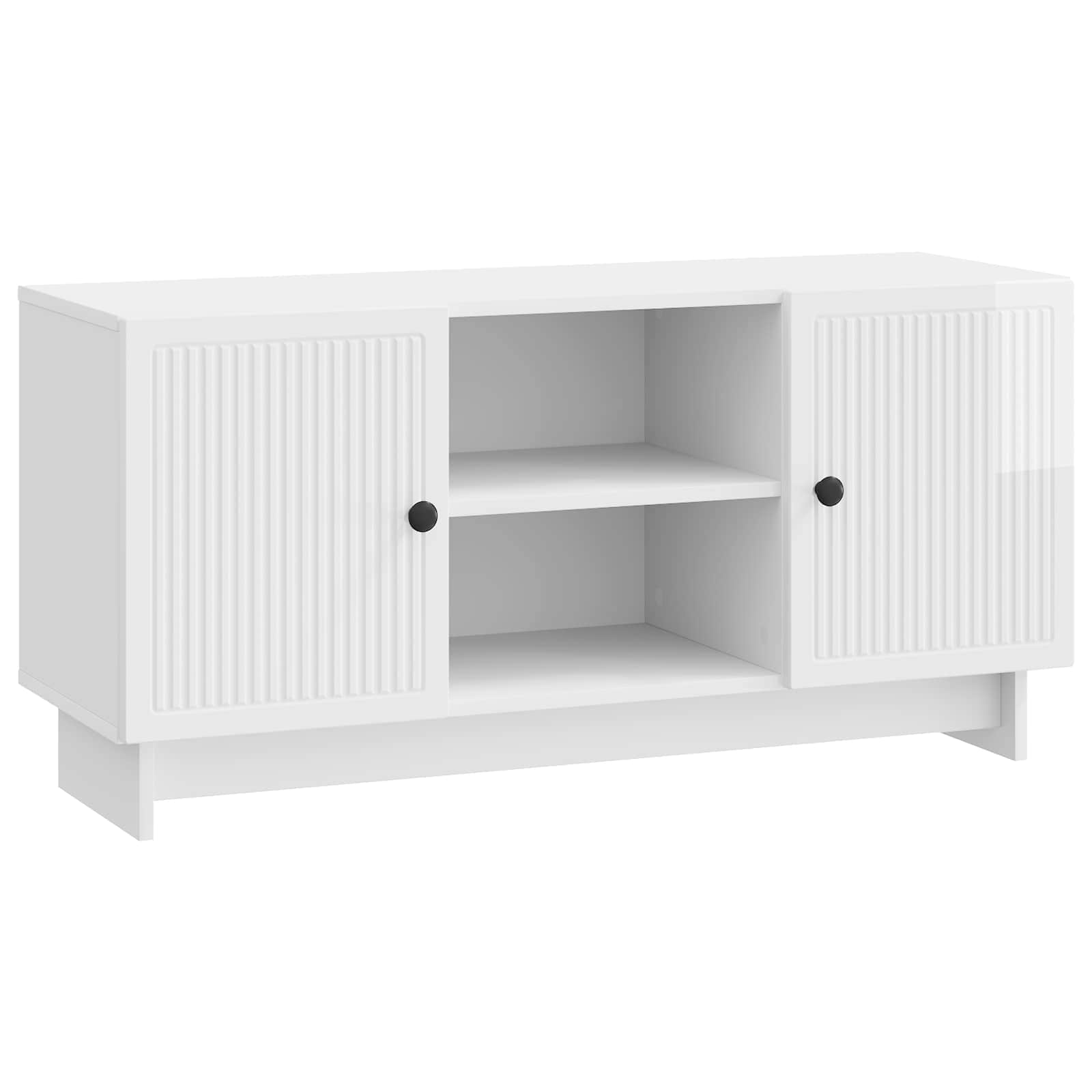 TV-Schränk 102 x 34,5 x 50 cm Hochglanz Weiß Holzwerkstoff