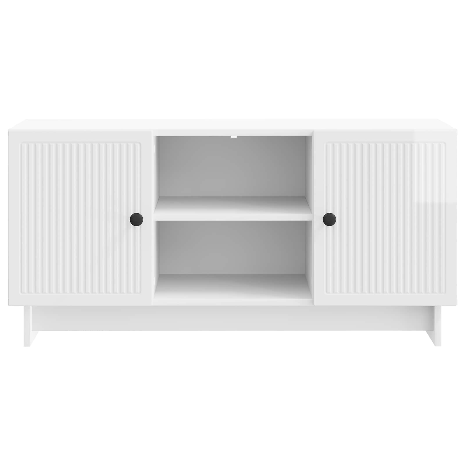 TV-Schränk 102 x 34,5 x 50 cm Hochglanz Weiß Holzwerkstoff