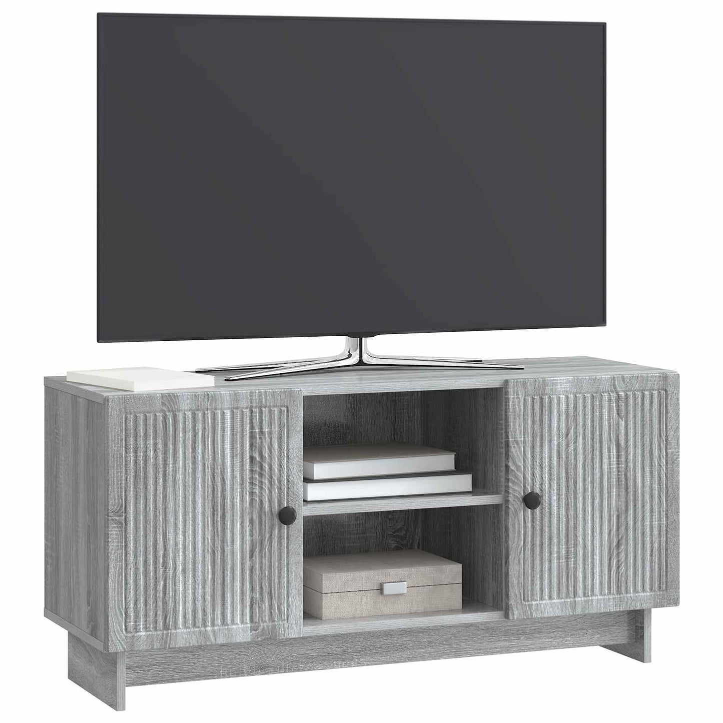 TV-Schränk 102 x 34,5 x 50 cm Grau Sonoma Holzwerkstoff