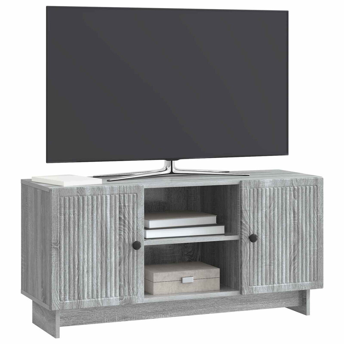TV-Schränk 102 x 34,5 x 50 cm Grau Sonoma Holzwerkstoff