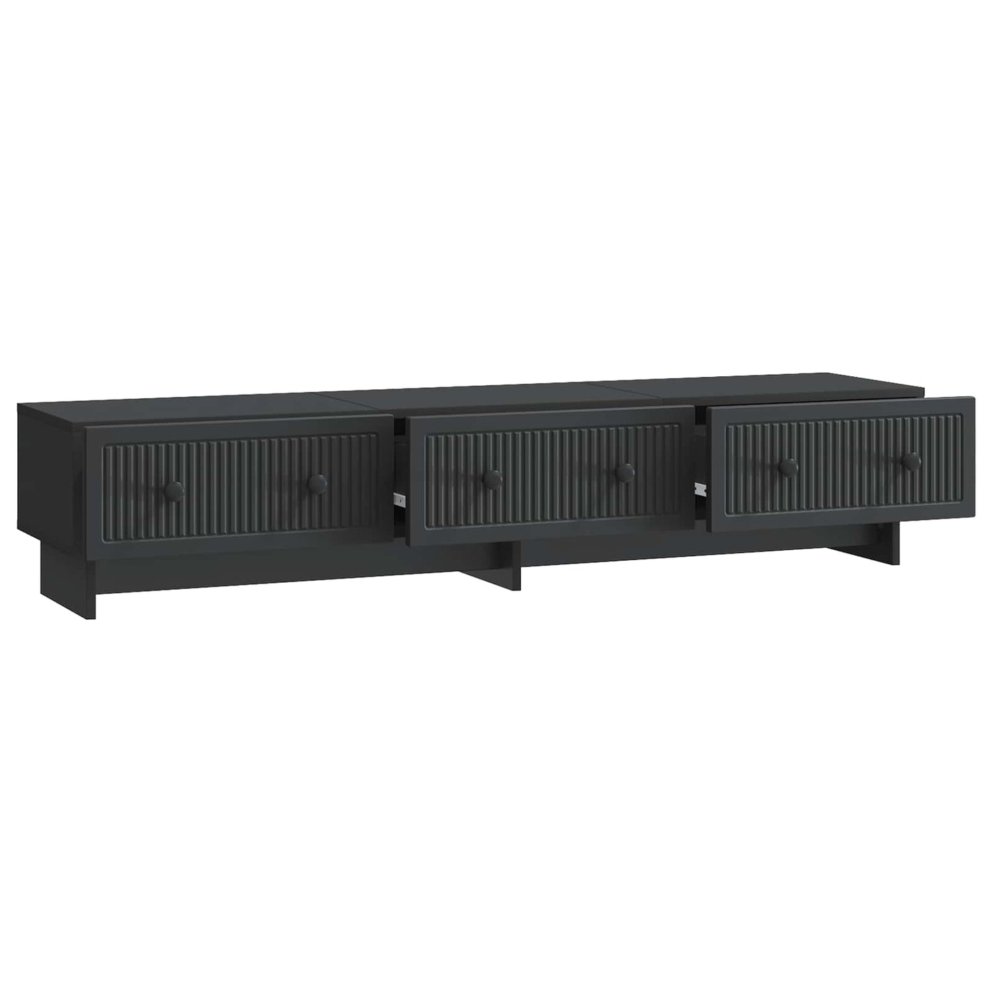 TV-Schränk 147 x 34,5 x 30 cm Schwarz Holzwerkstoff