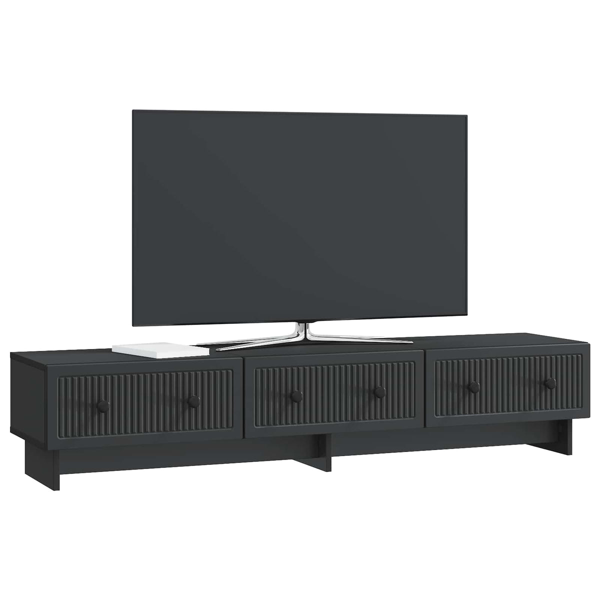 TV-Schränk 147 x 34,5 x 30 cm Schwarz Holzwerkstoff