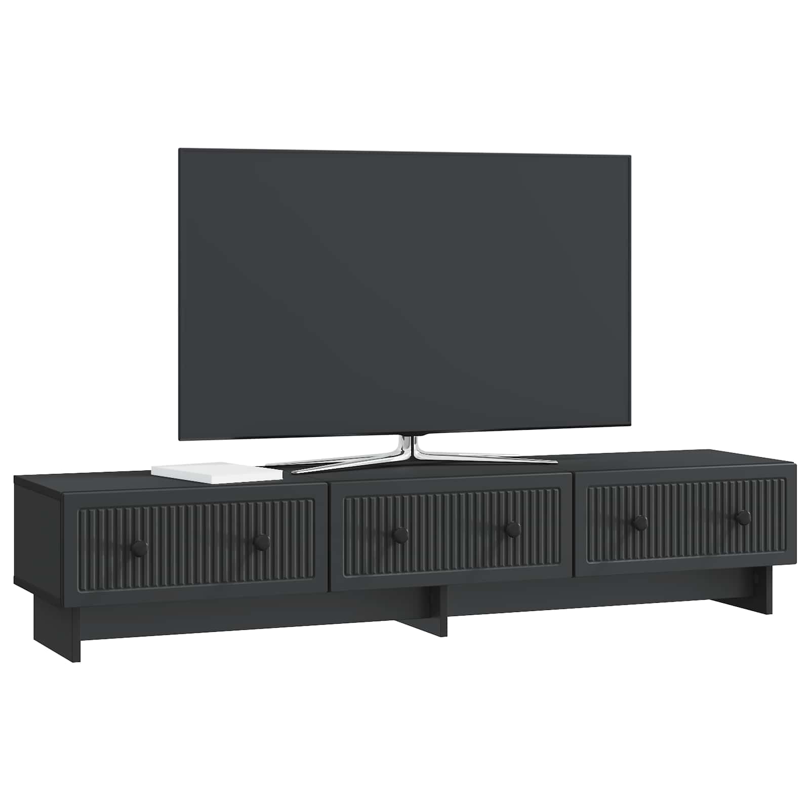TV-Schränk 147 x 34,5 x 30 cm Schwarz Holzwerkstoff
