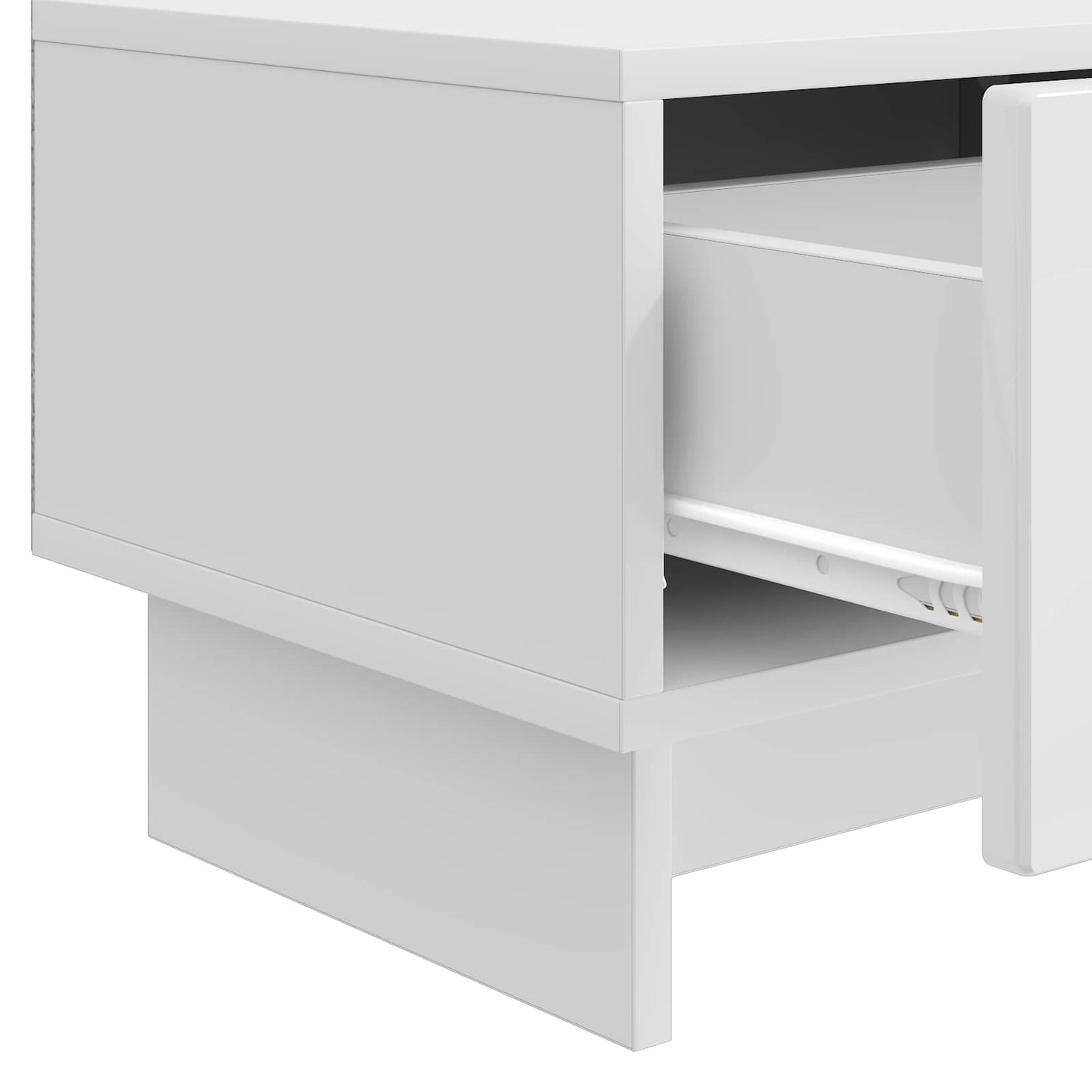 TV-Schränk 147 x 34,5 x 30 cm Hochglanz Weiß Holzwerkstoff