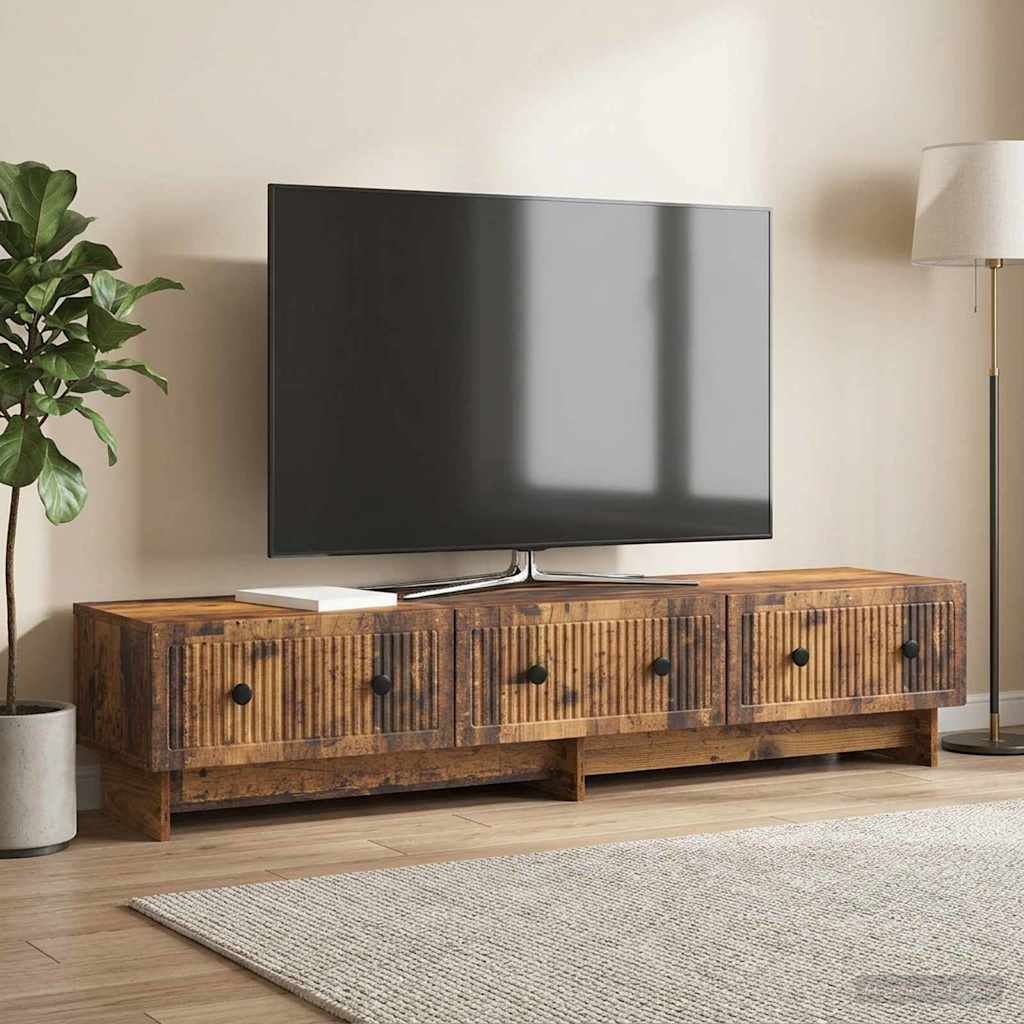 TV-Schränk 147 x 34,5 x 30 cm Altholz Holzwerkstoff