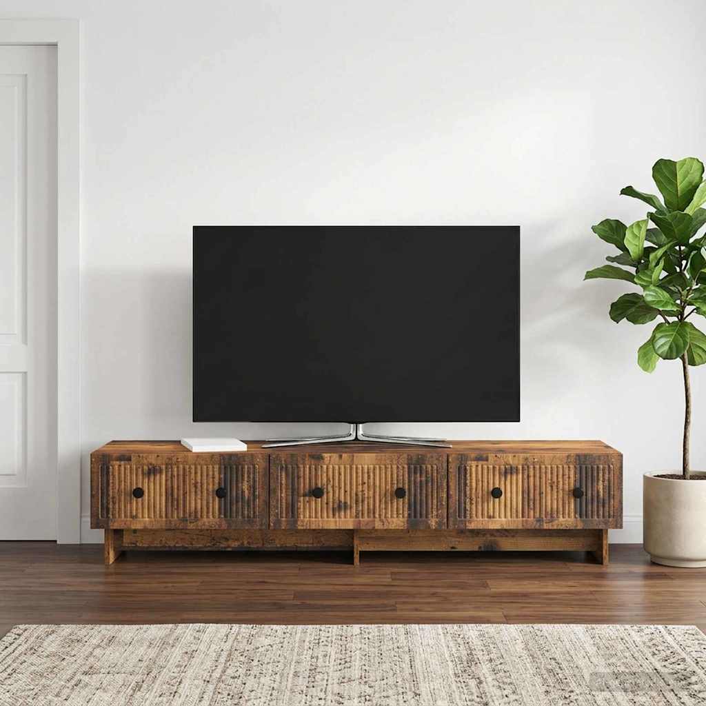 TV-Schränk 147 x 34,5 x 30 cm Altholz Holzwerkstoff