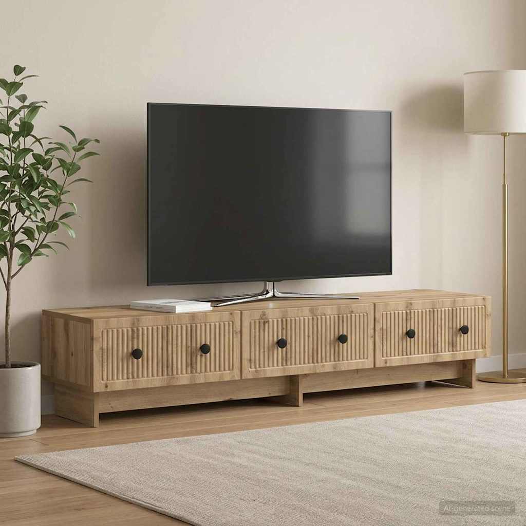TV-Schränk 147 x 34,5 x 30 cm Artisan-Eiche Holzwerkstoff