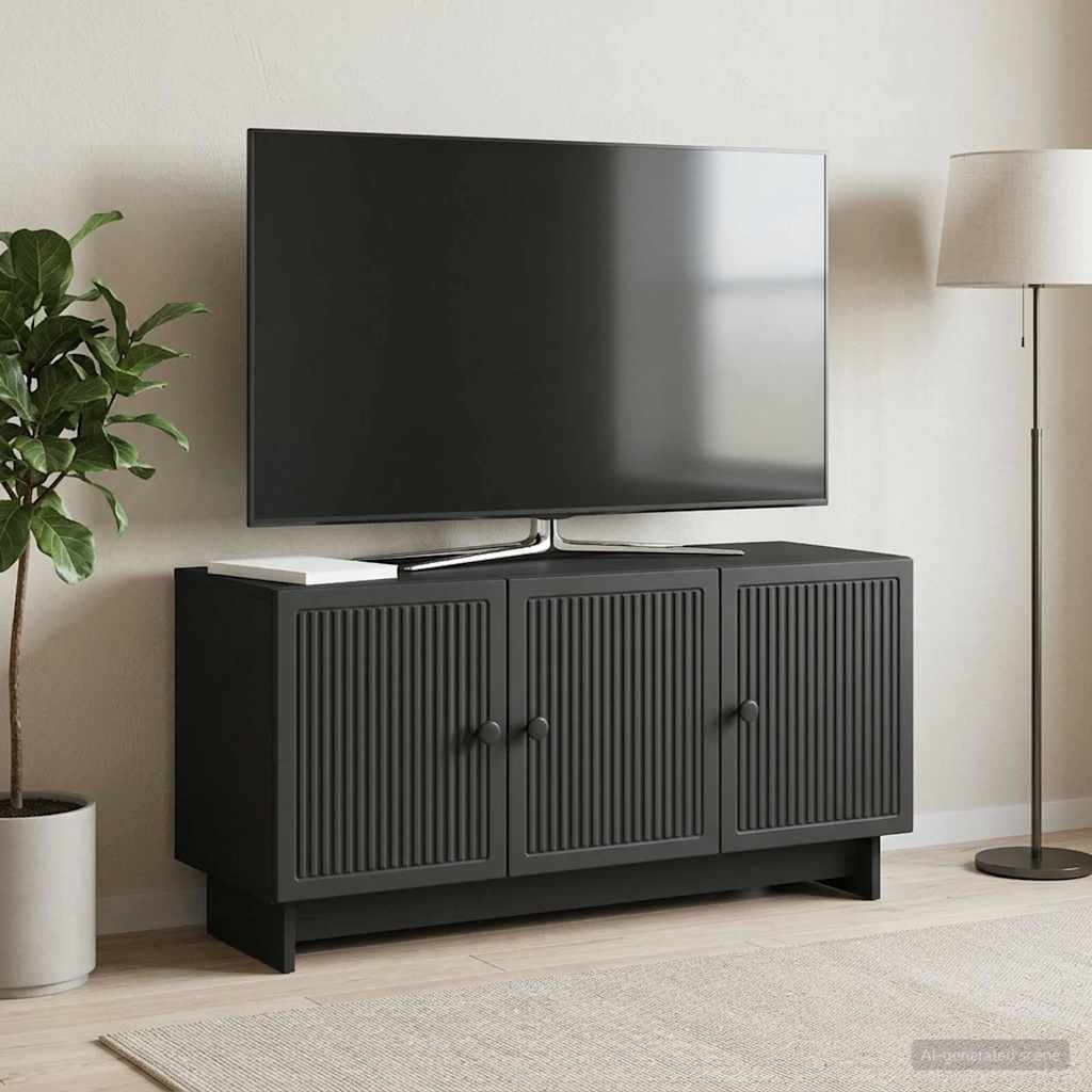 TV-Schränk 99 x 34,5 x 50 cm Schwarz Holzwerkstoff