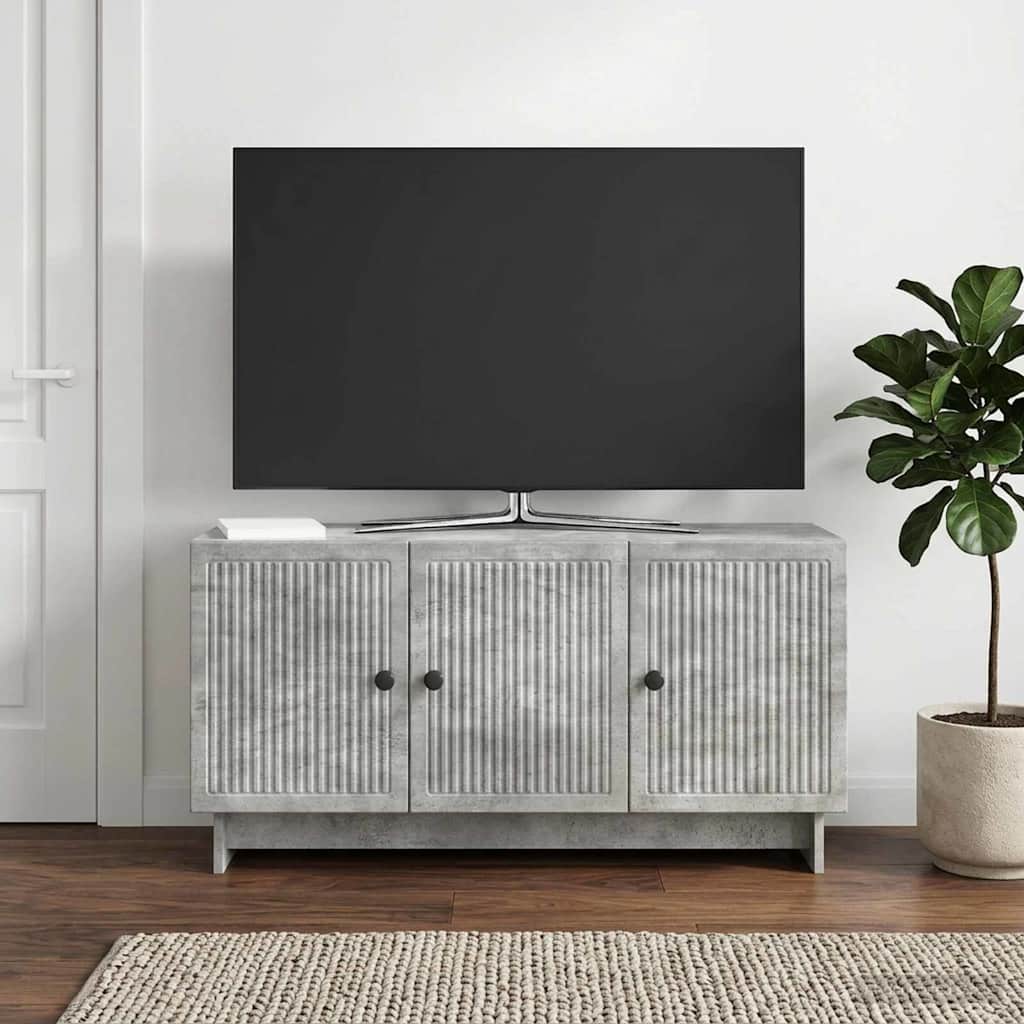 TV-Schränk 99 x 34,5 x 50 cm Betongrau Holzwerkstoff