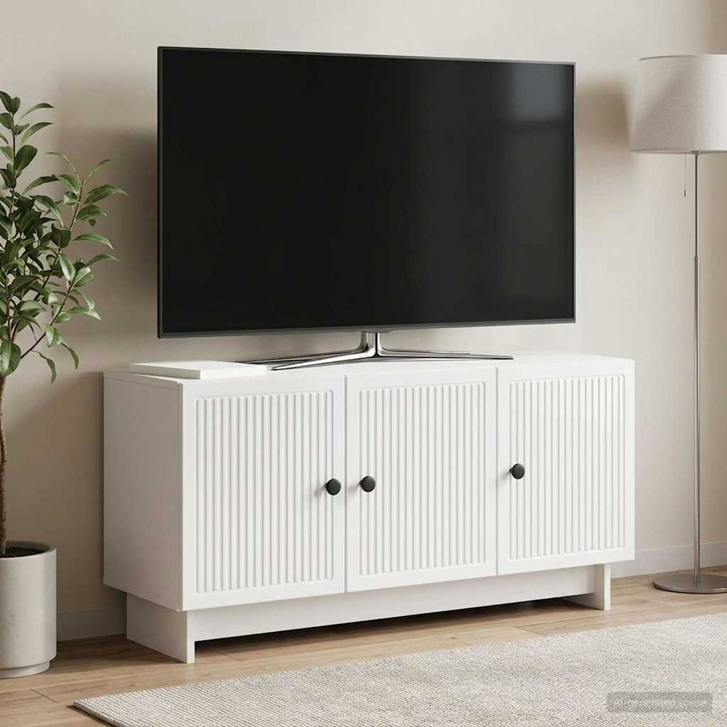 TV-Schränk 99 x 34,5 x 50 cm Hochglanz Weiß Holzwerkstoff