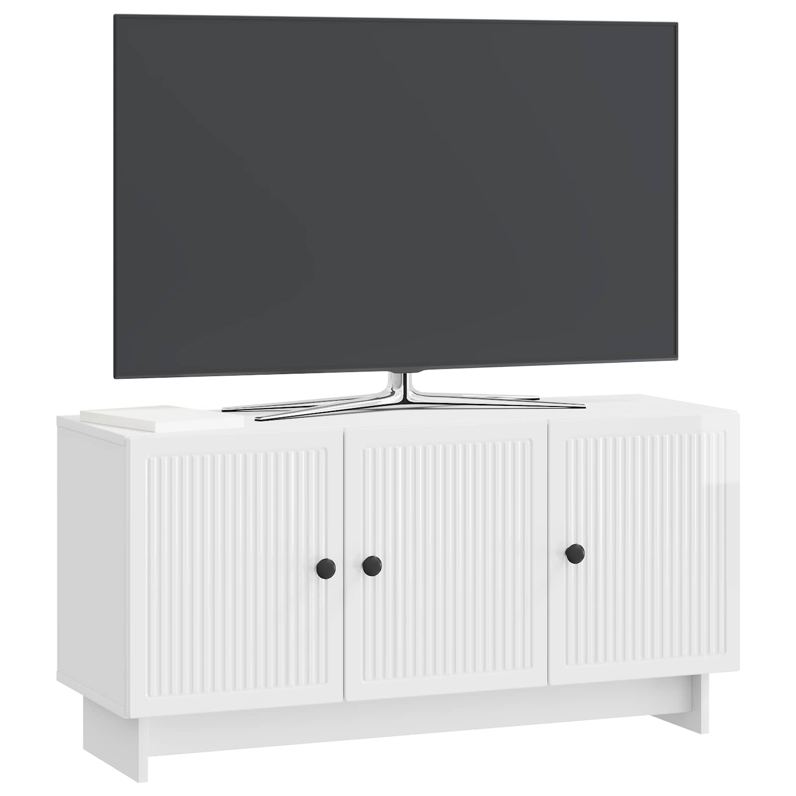 TV-Schränk 99 x 34,5 x 50 cm Hochglanz Weiß Holzwerkstoff