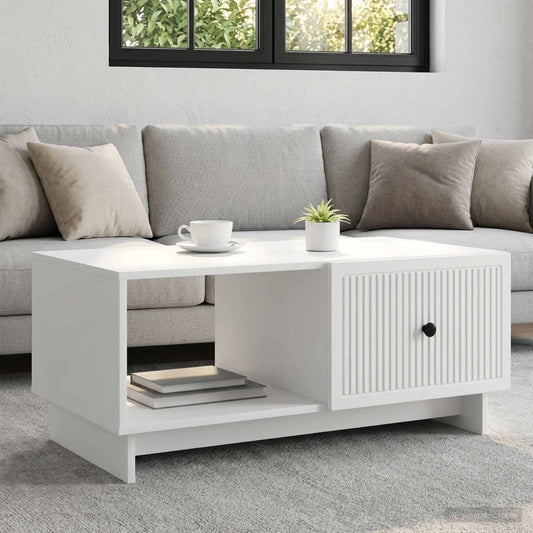 Couchtisch Weiß 90 x 50 x 40 cm Holzwerkstoff