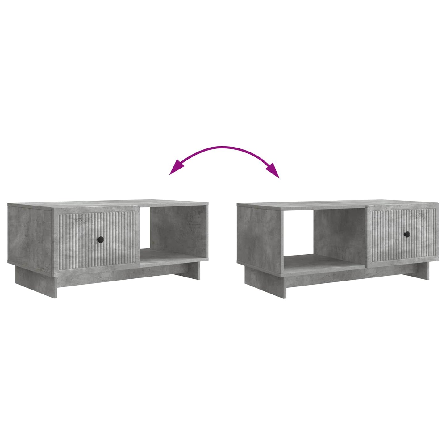 Couchtisch Betongrau 90 x 50 x 40 cm Holzwerkstoff