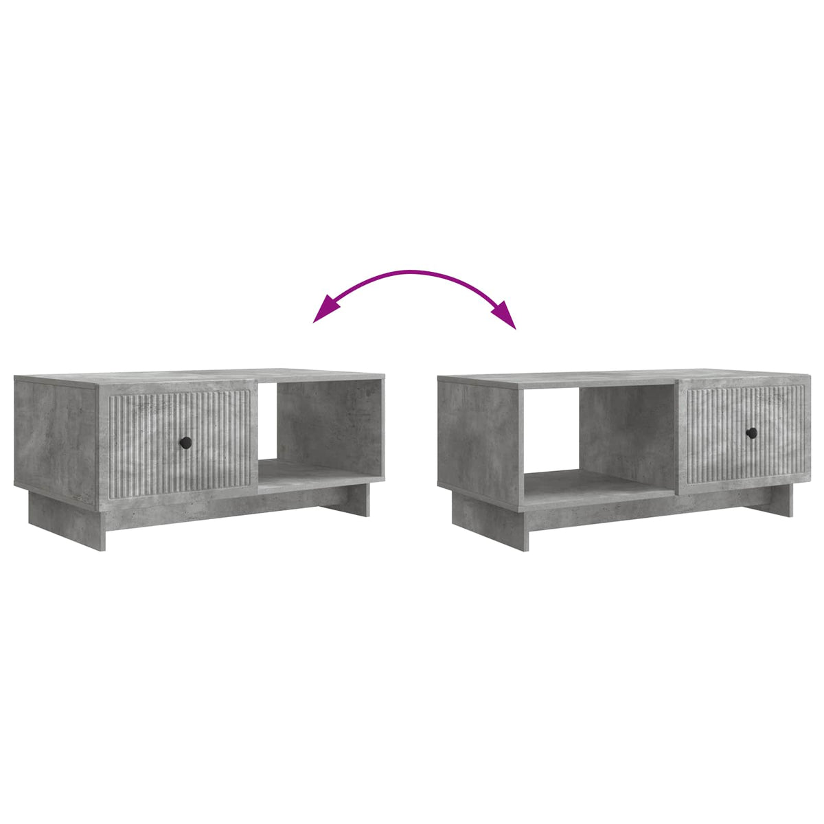 Couchtisch Betongrau 90 x 50 x 40 cm Holzwerkstoff