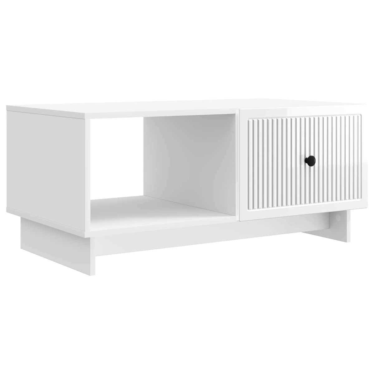Couchtisch Hochglanz Weiß 90 x 50 x 40 cm Holzwerkstoff