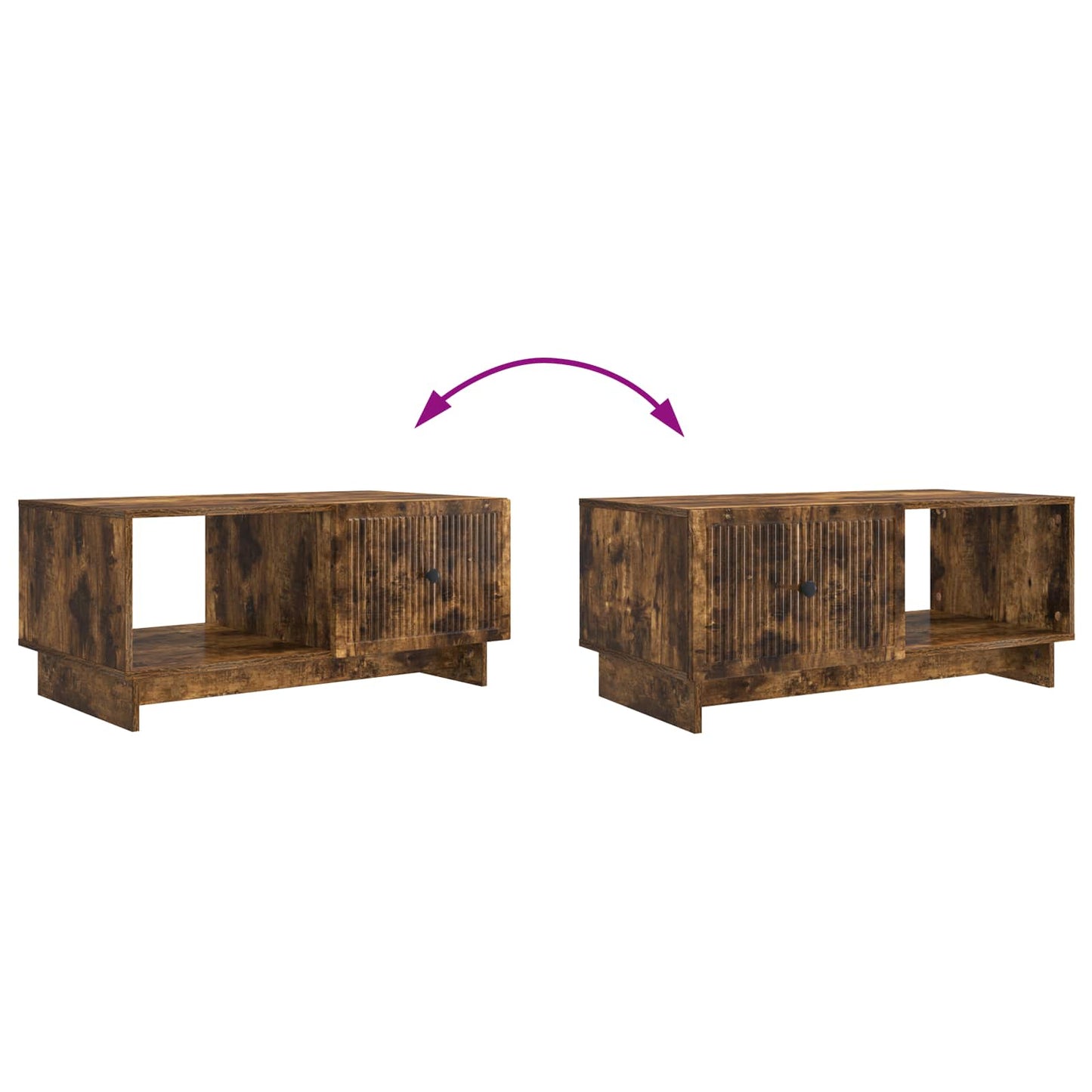 Couchtisch Räuchereiche 90 x 50 x 40 cm Holzwerkstoff