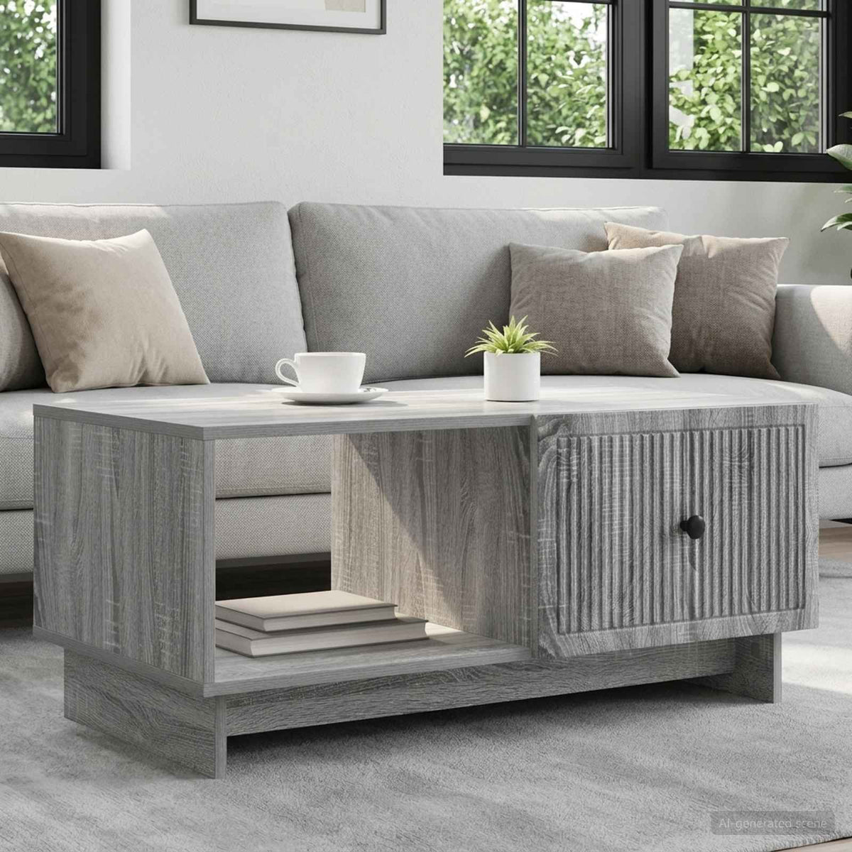 Couchtisch Sonoma-Grau 90 x 50 x 40 cm Holzwerkstoff