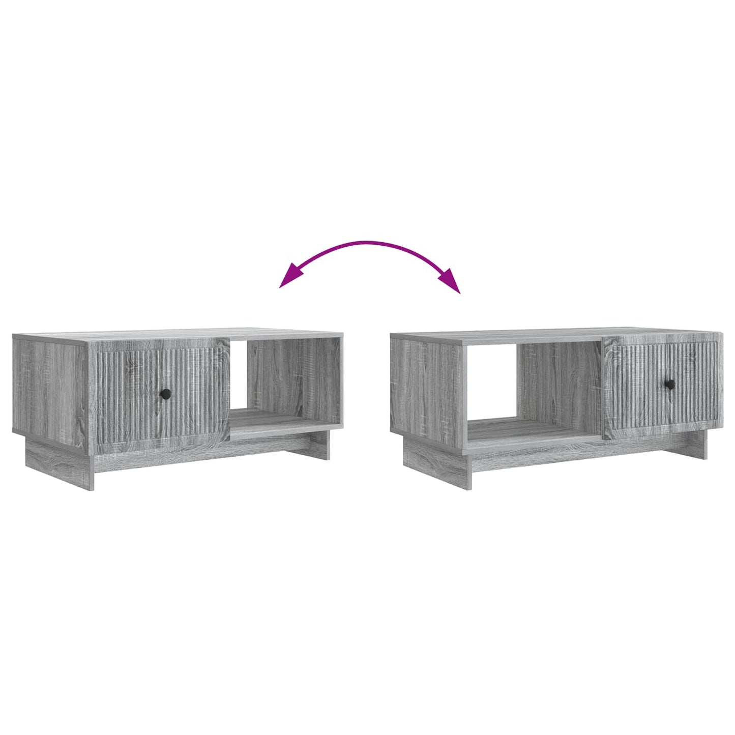 Couchtisch Sonoma-Grau 90 x 50 x 40 cm Holzwerkstoff