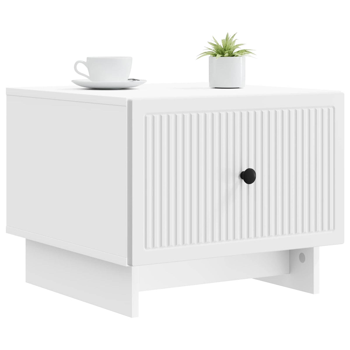 Couchtisch mit Schubladen Weiß 49 x 50 x 40 cm Holzwerkstoff