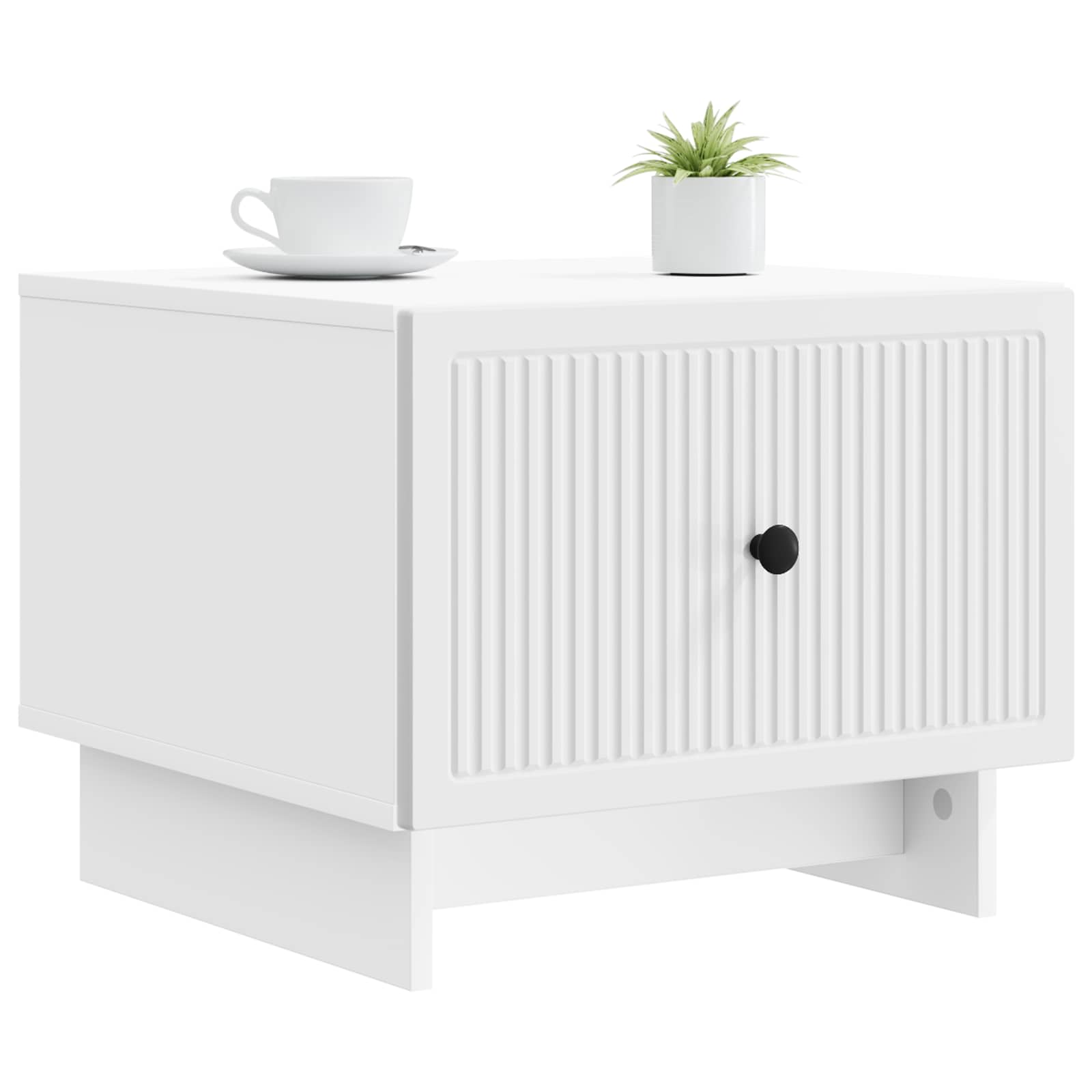 Couchtisch mit Schubladen Weiß 49 x 50 x 40 cm Holzwerkstoff