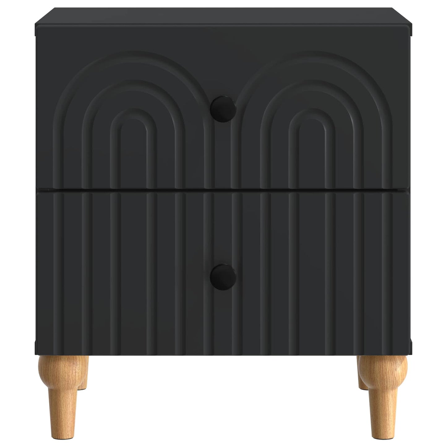 Nachttisch Schwarz 43 x 34,5 x 48 cm Holzwerkstoff