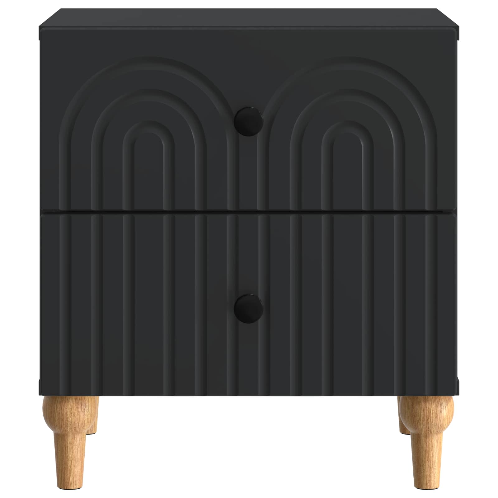 Nachttisch Schwarz 43 x 34,5 x 48 cm Holzwerkstoff