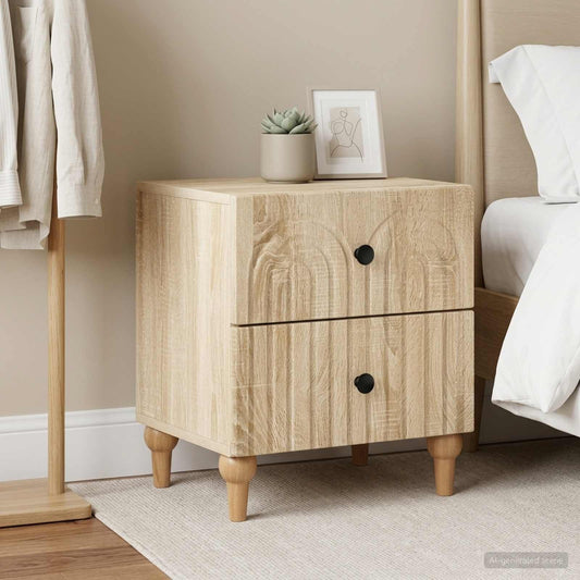Nachttisch 2 stk. Sonoma-Eiche 43 x 34,5 x 48 cm Holzwerkstoff