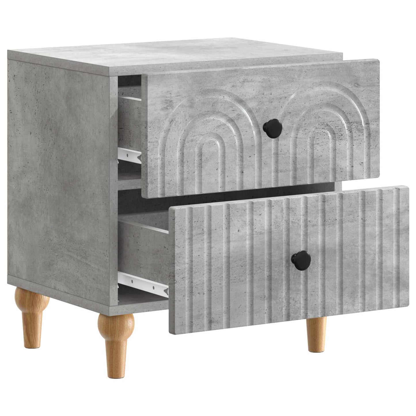 Nachttisch Betongrau 43 x 34,5 x 48 cm Holzwerkstoff