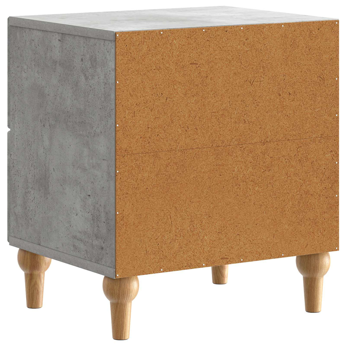 Nachttisch 2 stk. Betongrau 43 x 34,5 x 48 cm Holzwerkstoff