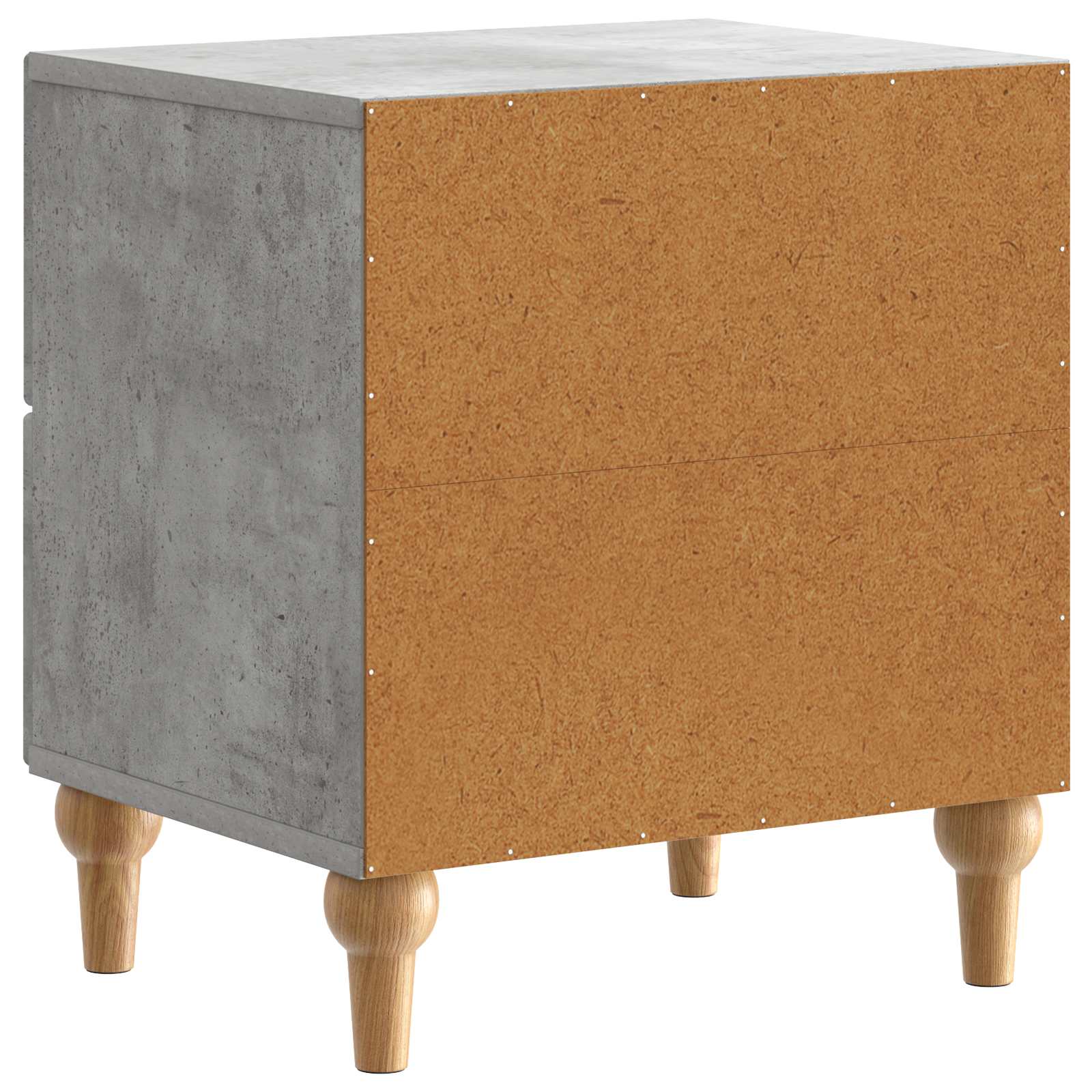 Nachttisch 2 stk. Betongrau 43 x 34,5 x 48 cm Holzwerkstoff