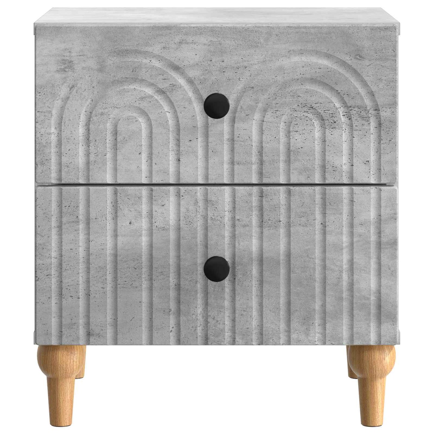 Nachttisch 2 stk. Betongrau 43 x 34,5 x 48 cm Holzwerkstoff
