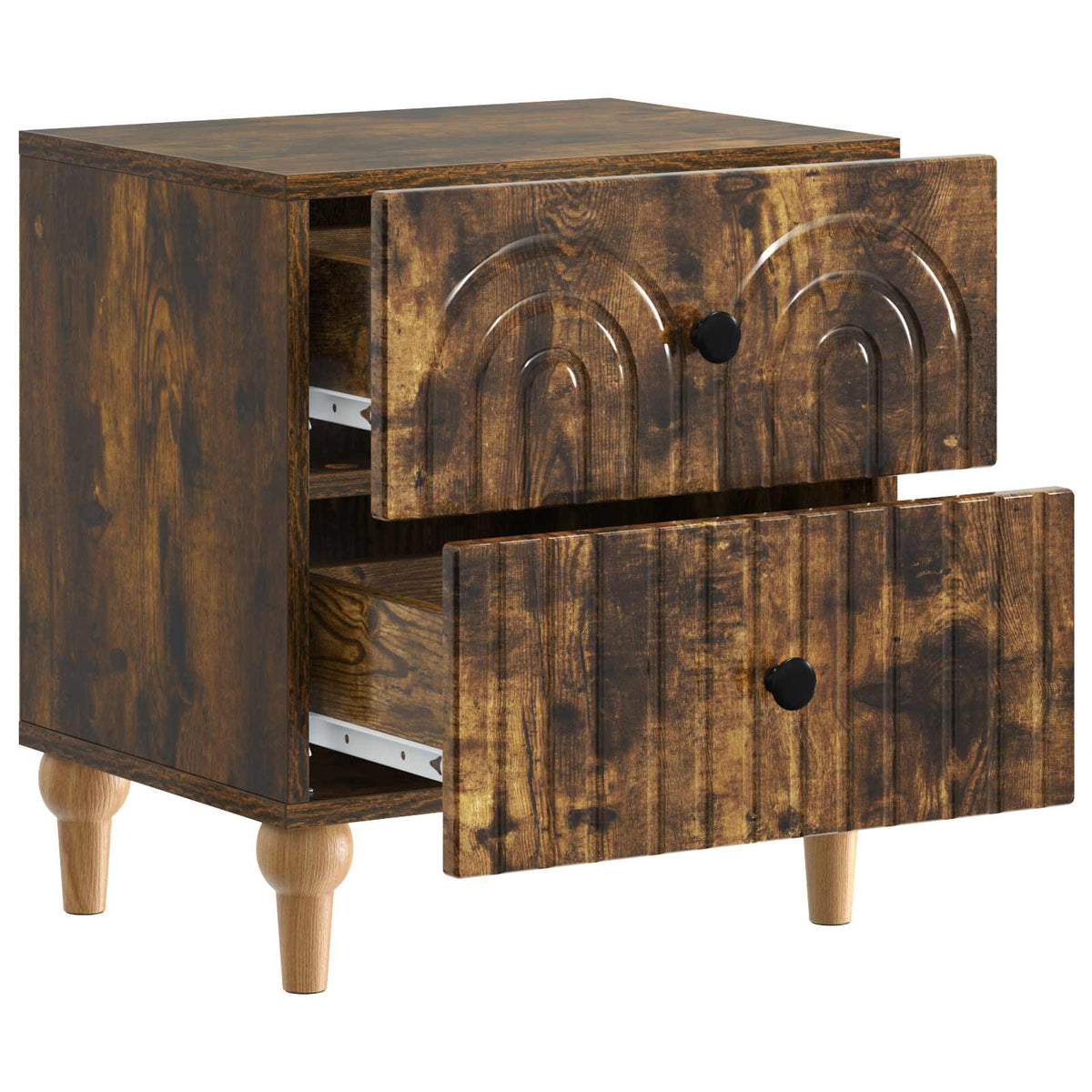 Nachttisch 2 stk. Geräucherte Eiche 43 x 34,5 x 48 cm