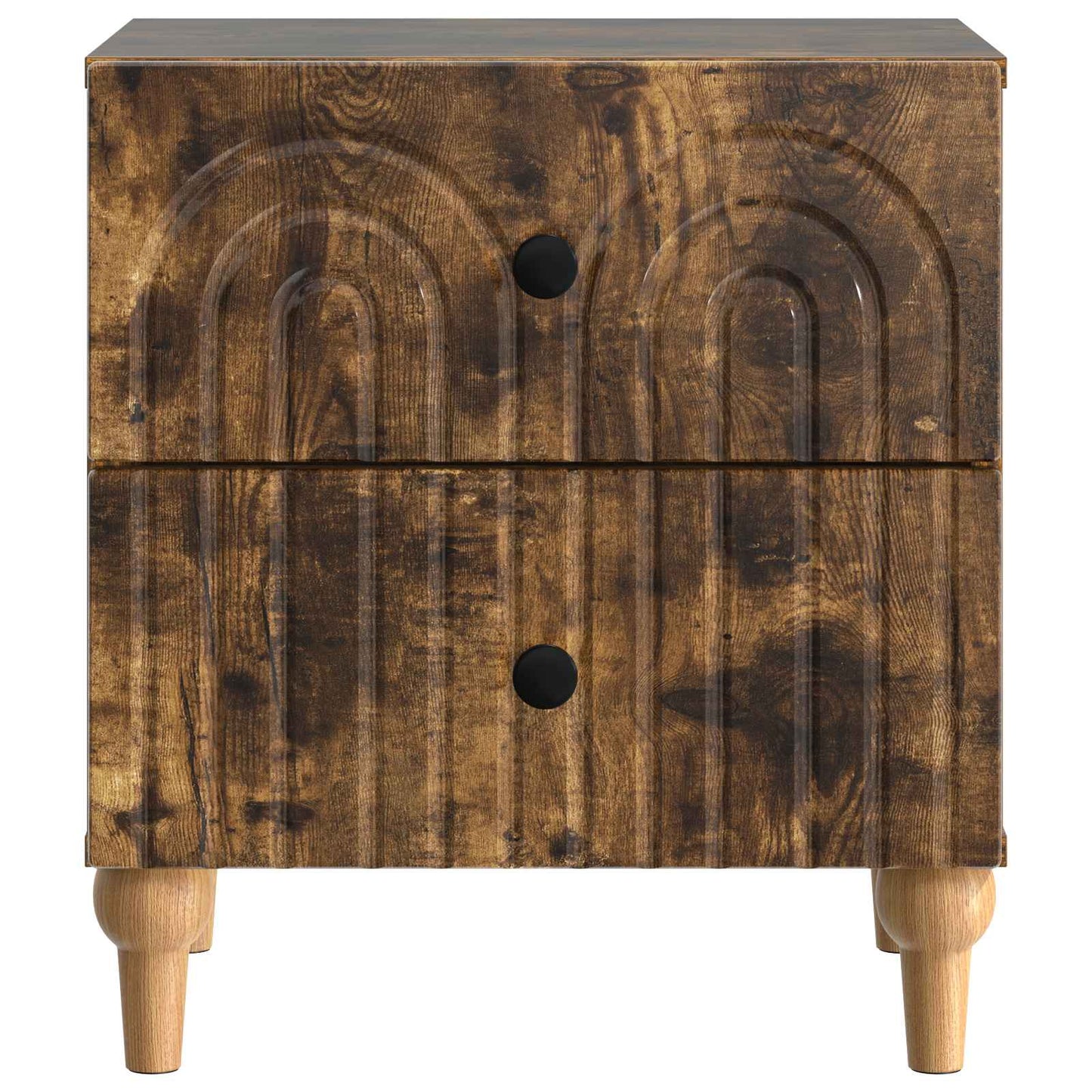 Nachttisch 2 stk. Geräucherte Eiche 43 x 34,5 x 48 cm