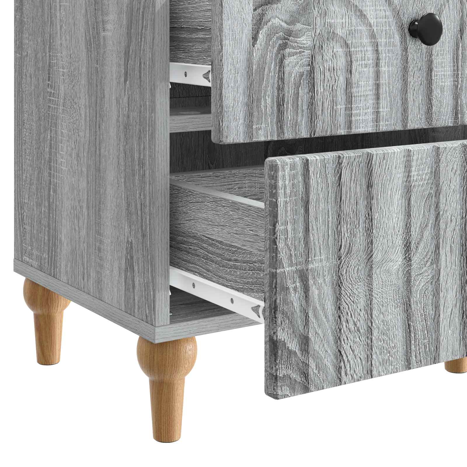 Nachttisch Graues Sonoma 43 x 34,5 x 48 cm Holzwerkstoff