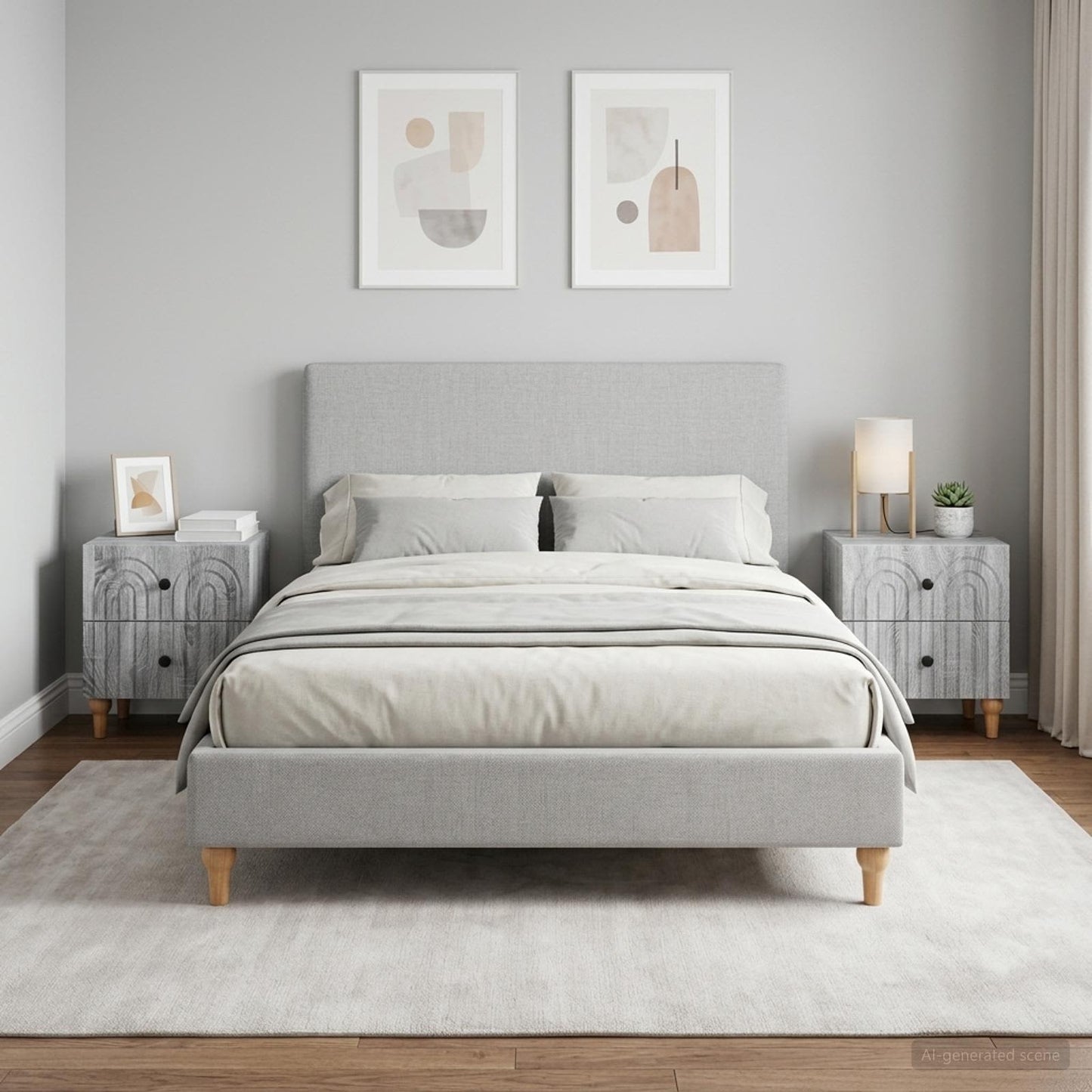 Nachttisch 2 stk. Graues Sonoma 43 x 34,5 x 48 cm Holzwerkstoff