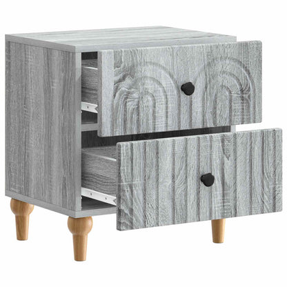 Nachttisch 2 stk. Graues Sonoma 43 x 34,5 x 48 cm Holzwerkstoff