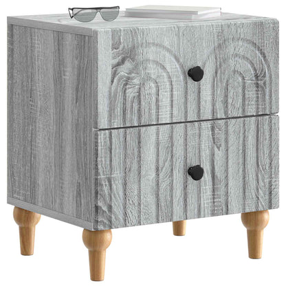 Nachttisch 2 stk. Graues Sonoma 43 x 34,5 x 48 cm Holzwerkstoff