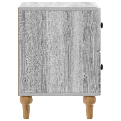 Nachttisch 2 stk. Graues Sonoma 43 x 34,5 x 48 cm Holzwerkstoff