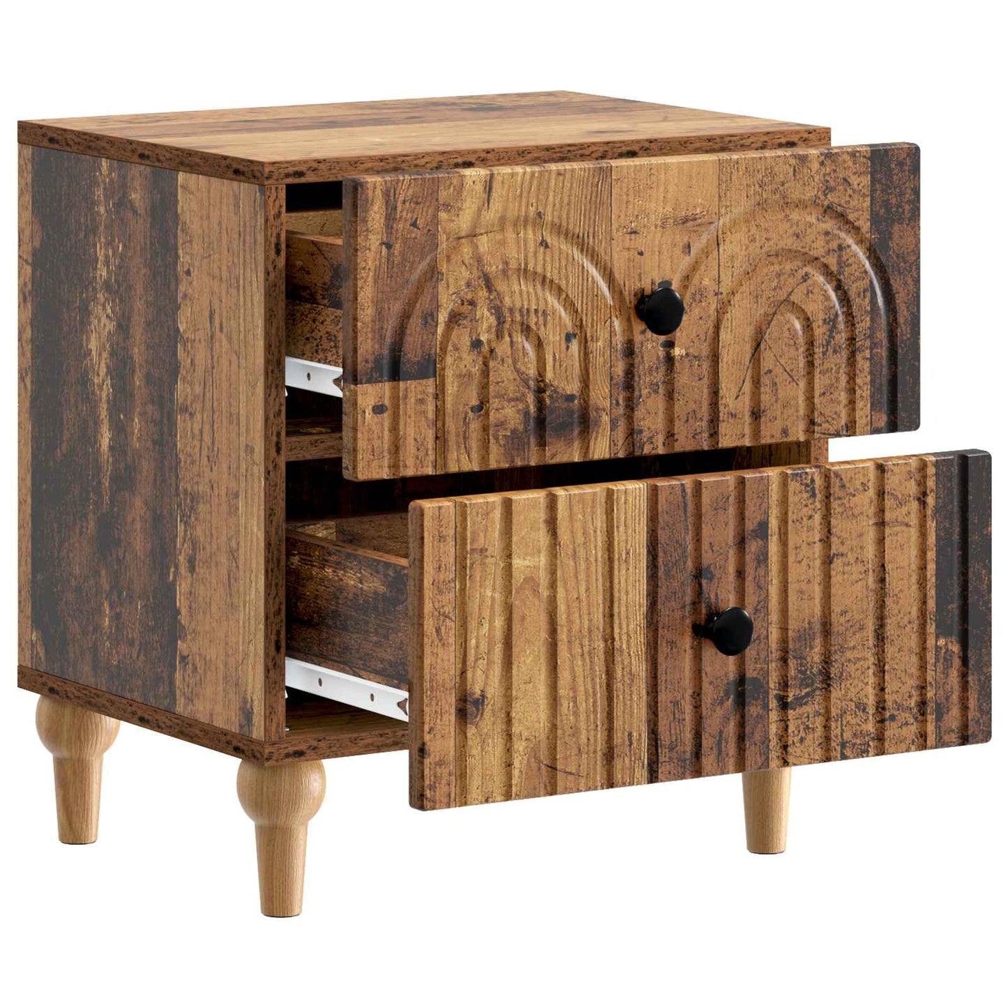 Nachttisch 2 stk. Altholz 43 x 34,5 x 48 cm Holzwerkstoff