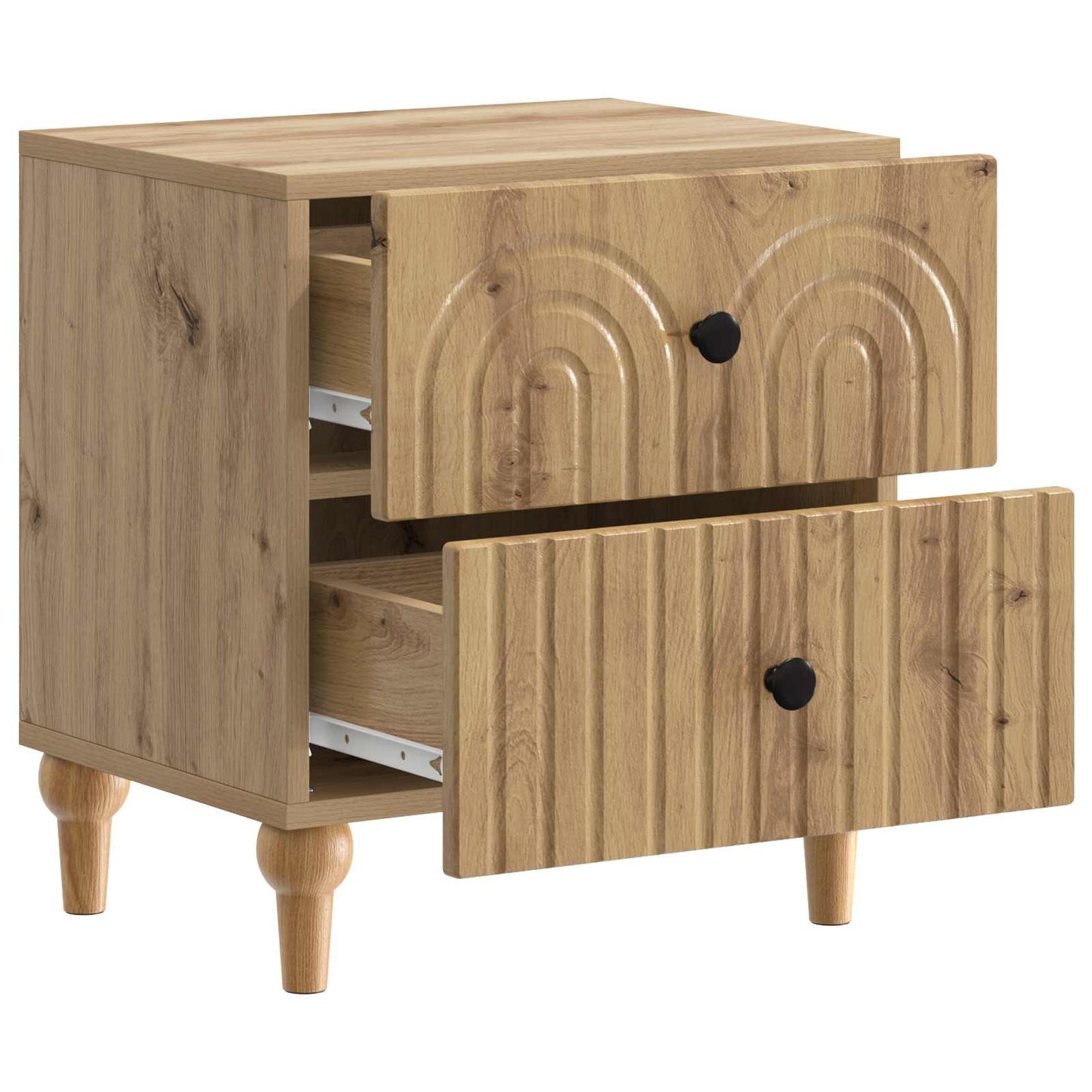 Nachttisch 2 stk. Artisan-Eiche 43 x 34,5 x 48 cm Holzwerkstoff