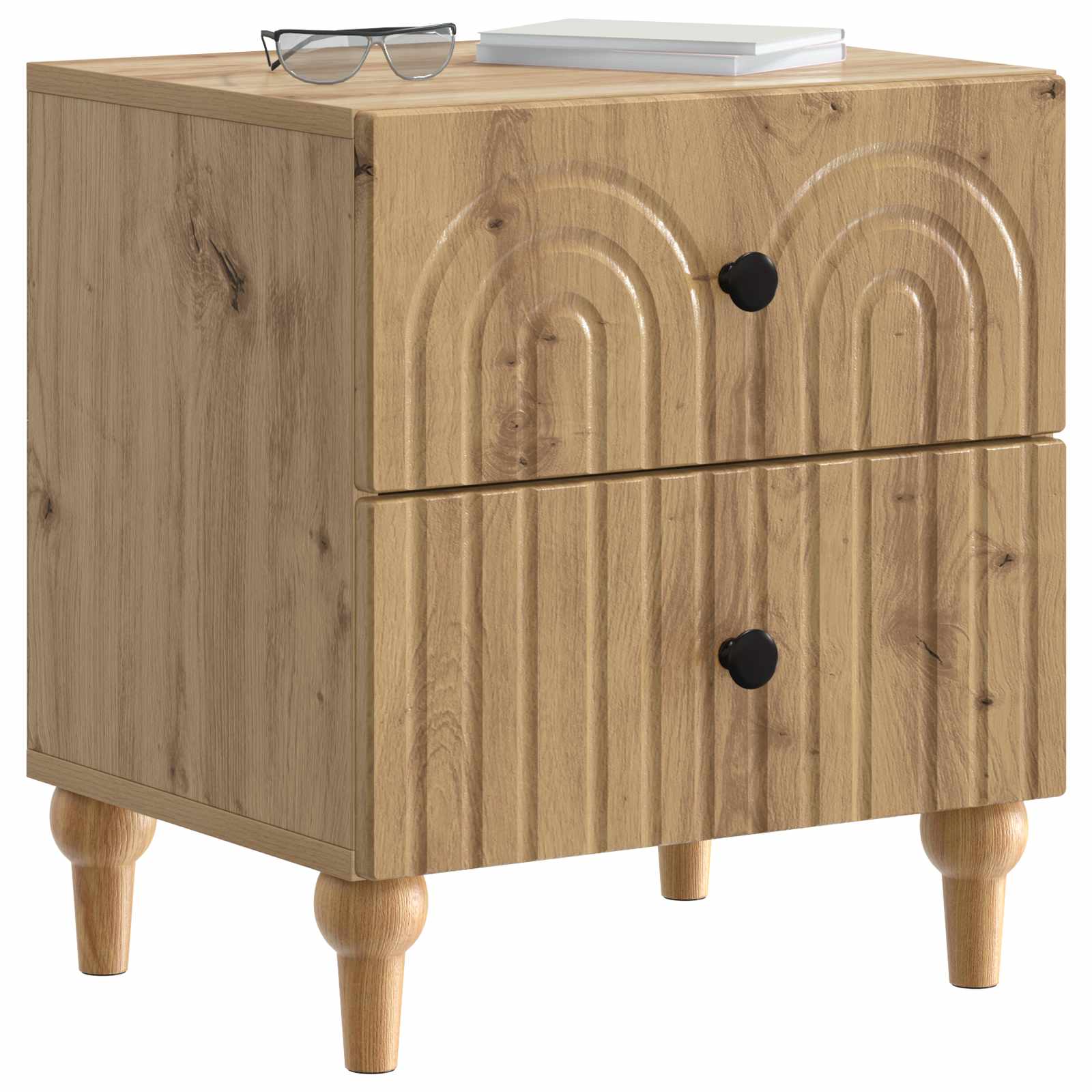 Nachttisch 2 stk. Artisan-Eiche 43 x 34,5 x 48 cm Holzwerkstoff