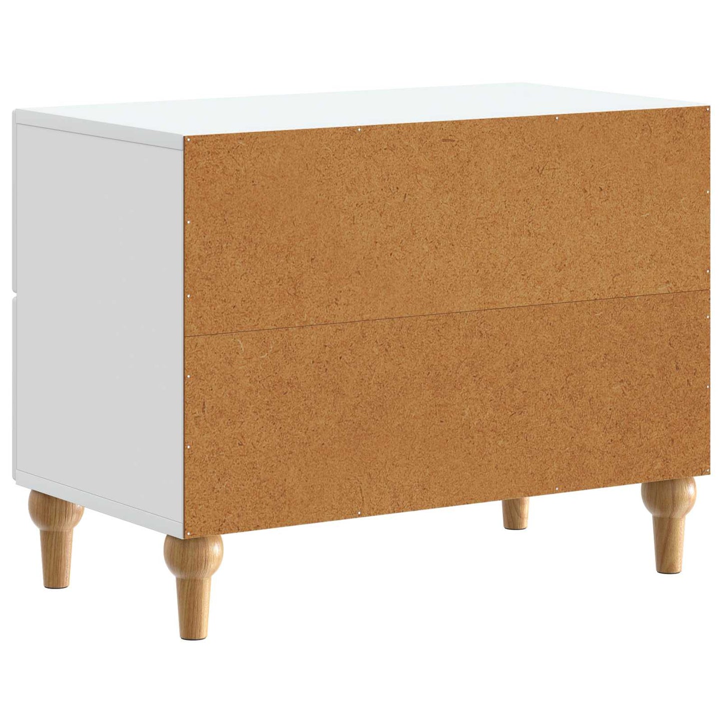 Nachttisch mit Schubladen Weiß 62 x 34,5 x 48 cm Holzwerkstoff